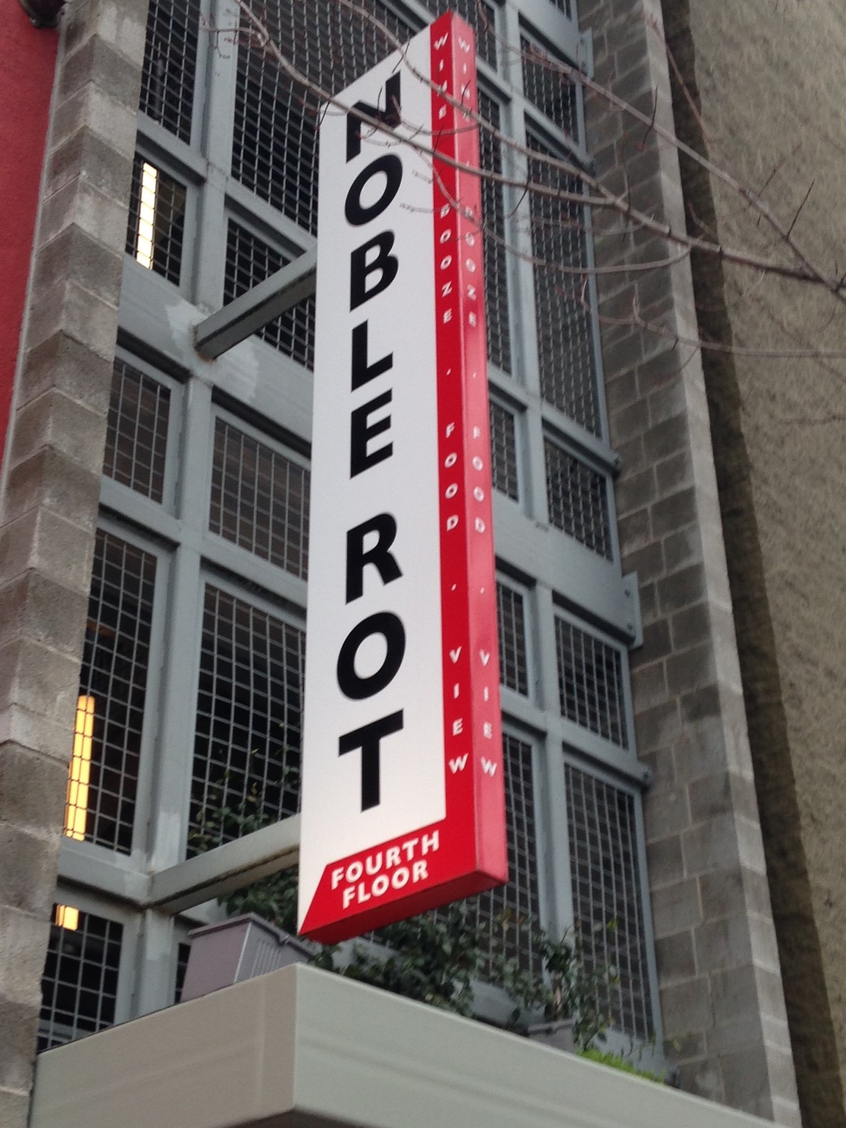 Noble Rot Exterior Sign by Coho Design