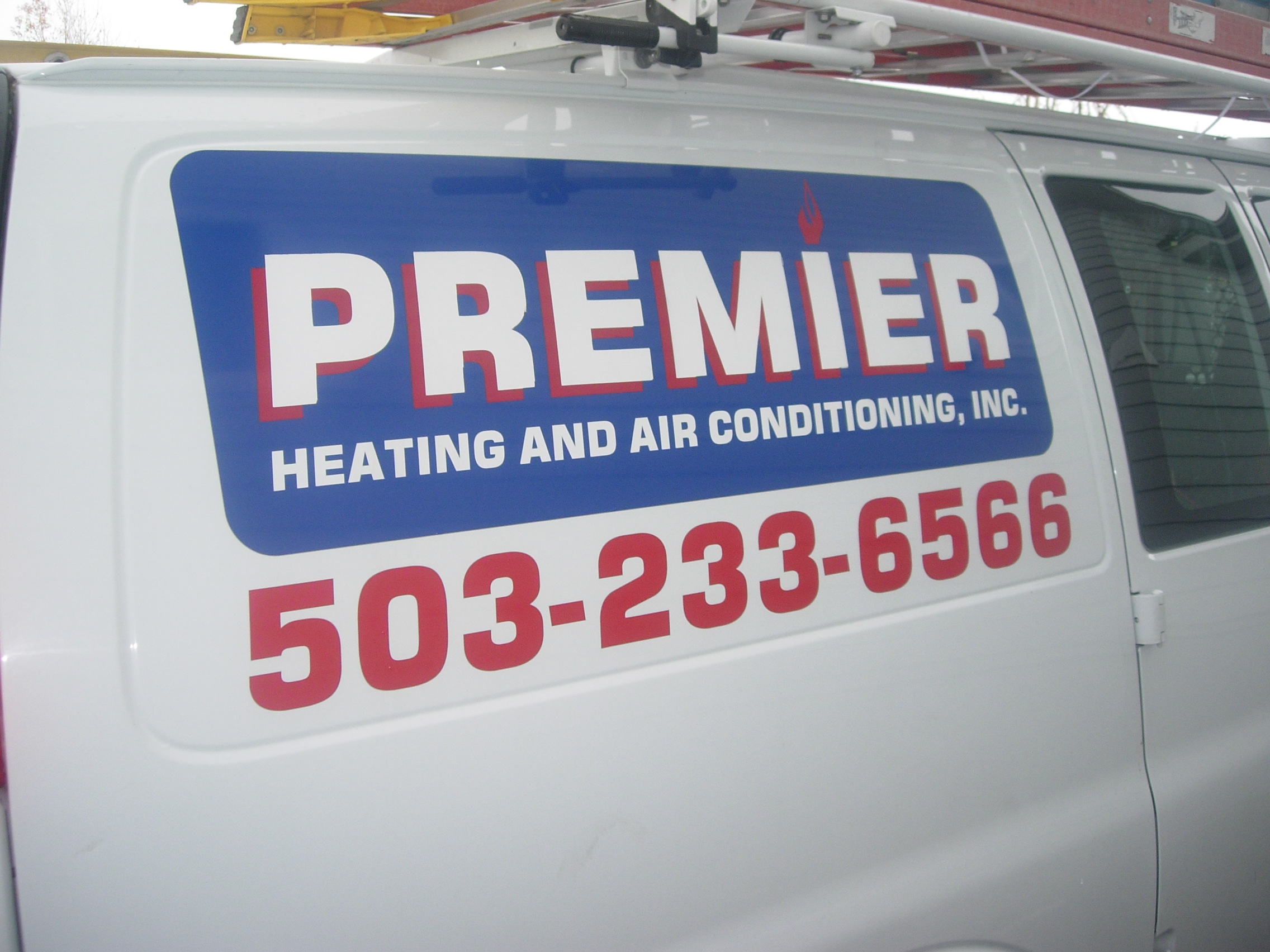 Premier Heating and Cooling Truck Decal By Coho Design
